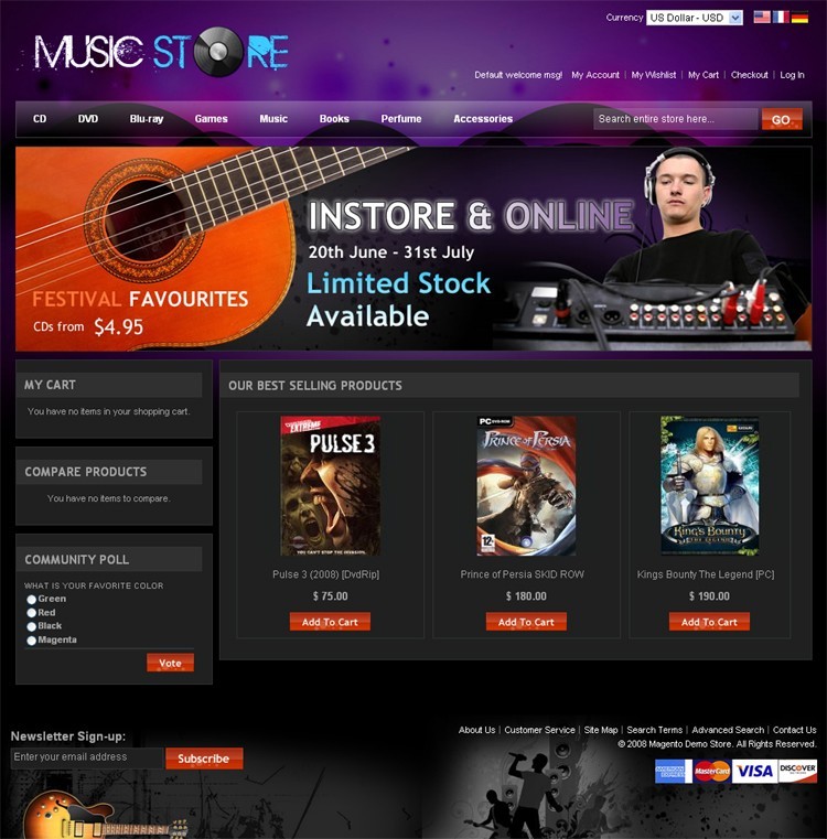 תבנית עיצוב Music Store